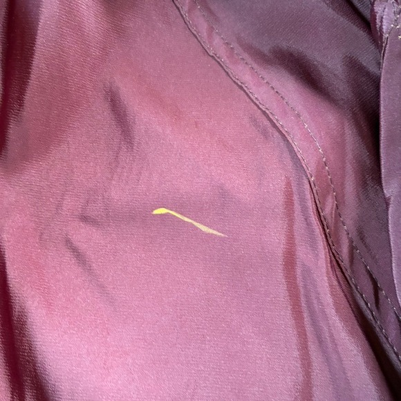 MYCRA PAC Donatella Women XL Olive Green Burgundy Pleated Hood Raincoat USA Read - Picture 14 of 16